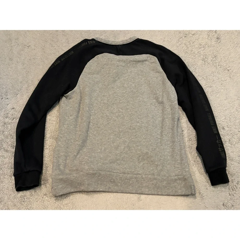 Nike FC Football Club Soccer Sweatshirt Grey Black Crewneck 802427-091 Mens M